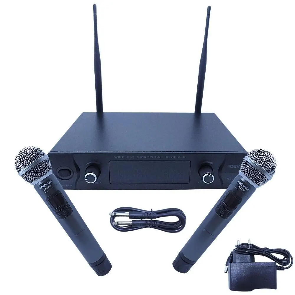 Comprar Microfone Devox Duplo S/fio Uhf Dx-3058 Digital Grafite