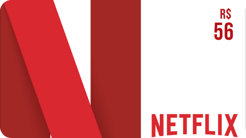 Cartão Netflix Recarga R$56 Reais - R$56,00