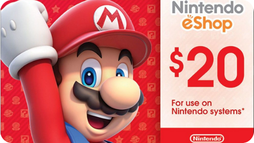 Cartão Nintendo Switch 3ds Wii U Eshop Brasil R$ 150 Reais