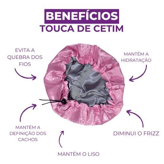 Touca de Cetim Dupla Face P - Conforto e Proteção para Seus Cabelos.