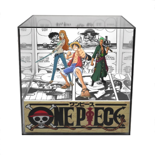 Comprar Cubo Diorama One Piece Luffy Zoro e Nami - a partir de R$65,55