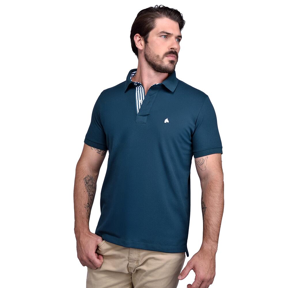 Comprar Camisa Polo BF Tradicional Verde Petróleo