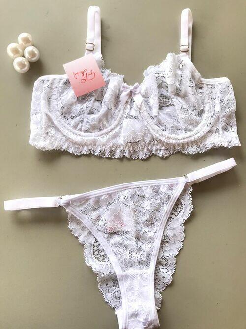 Conjunto sem Bojo com aro de Renda PATRICIA