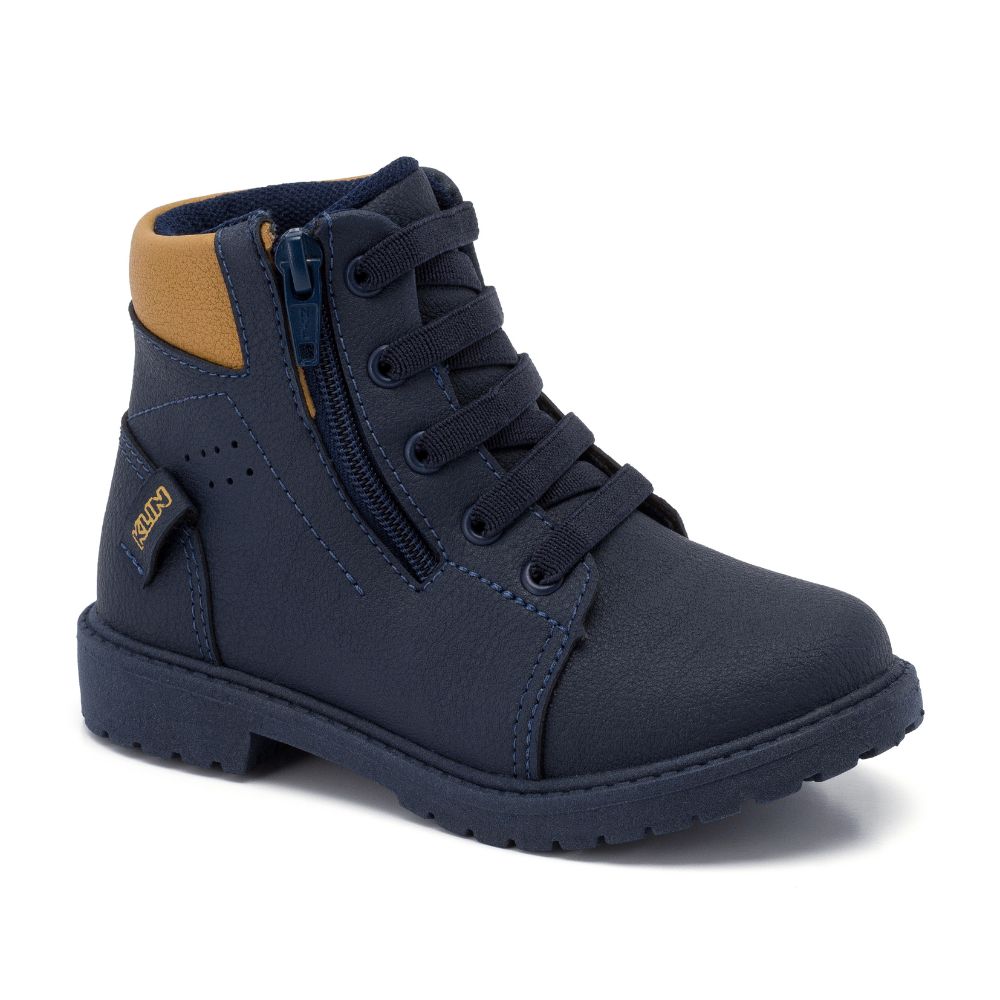Bota Coturno Infantil Masculino Klin Rock Mini com Zíper