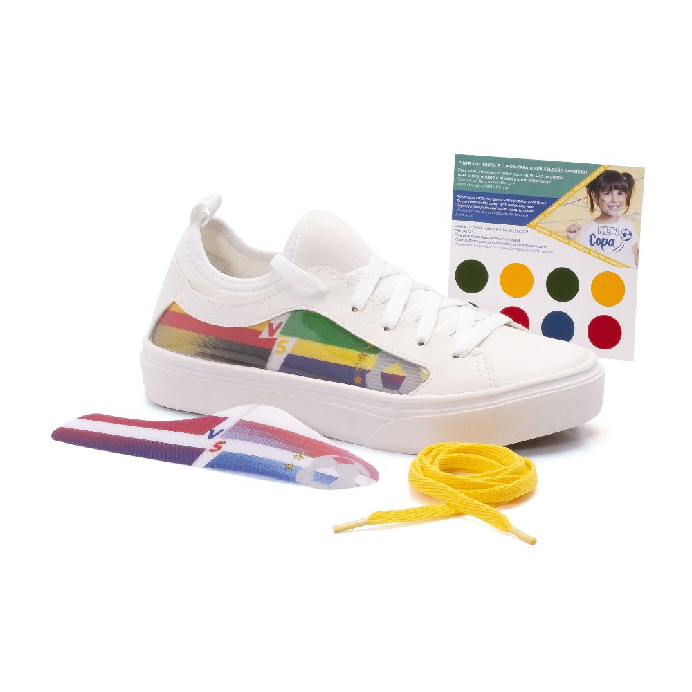 Tênis Infantil Unissex Klin Freestyle Kids Cadarço Colorido