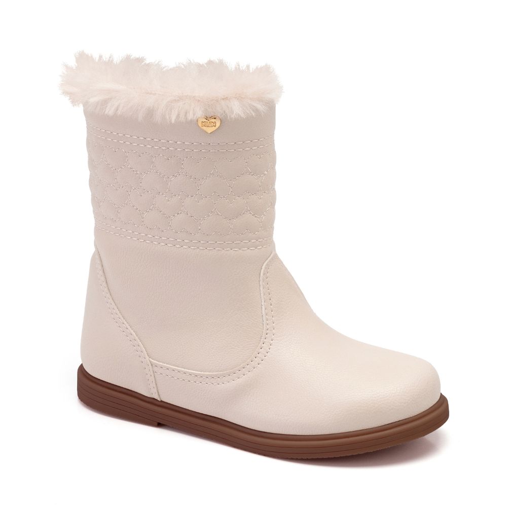 Bota Infantil Anatõmica Klin Miss Mini Pelinho em Zíper