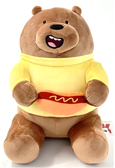 Bare Bears Pardo De Peluche Peluche We Bare Bears Pardo Sentado