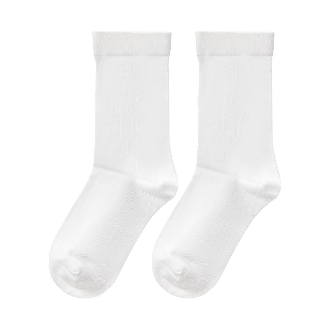Comprar Meias Femininas Brancas de Cano Médio 18cm (2 Pares, Modelo C ...