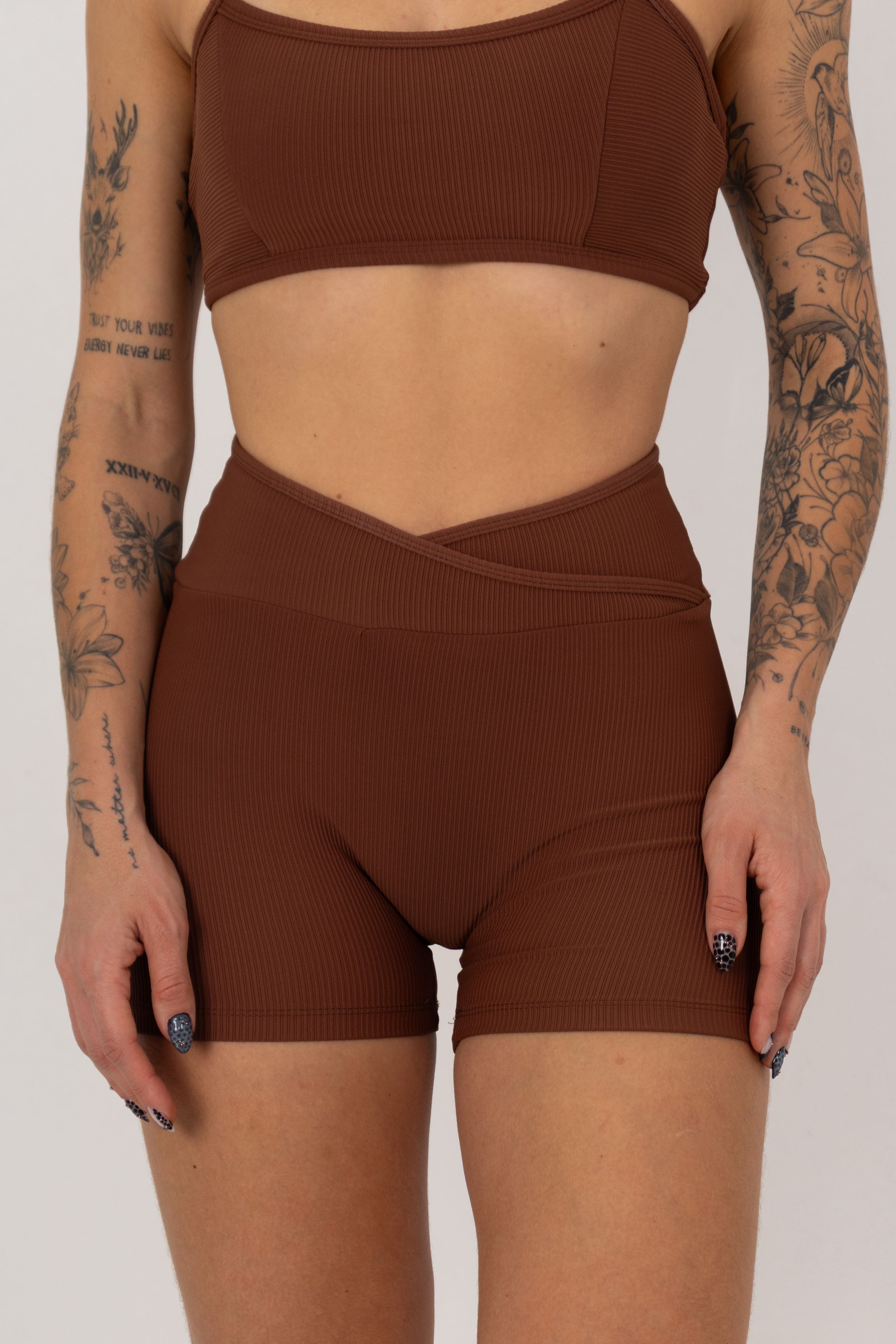 Short Adapt Canelado Coffee - foto 1