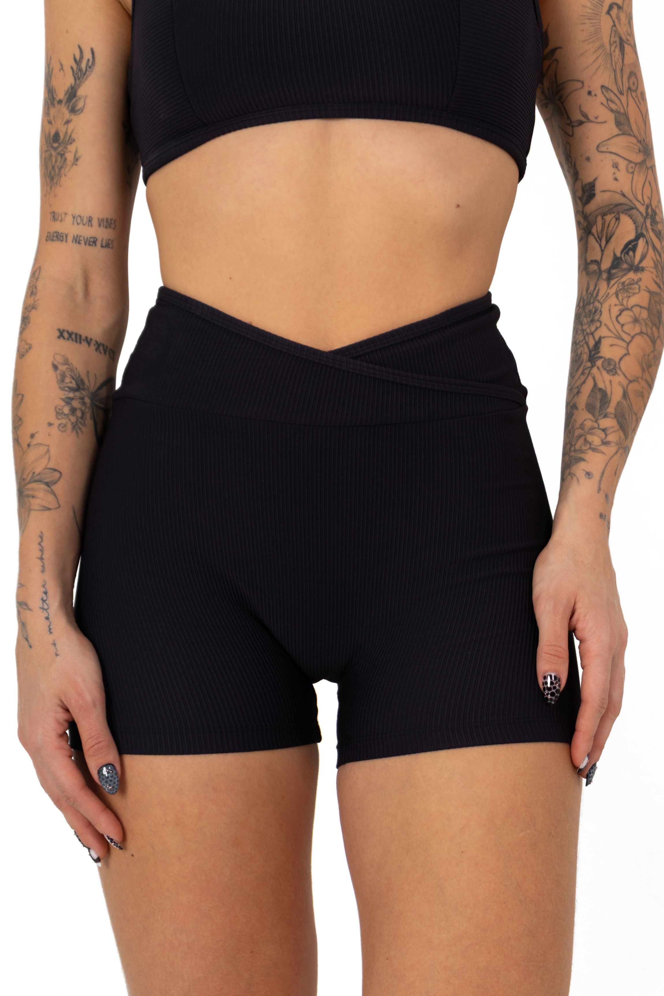 Short Adapt Canelado Preto - foto 1