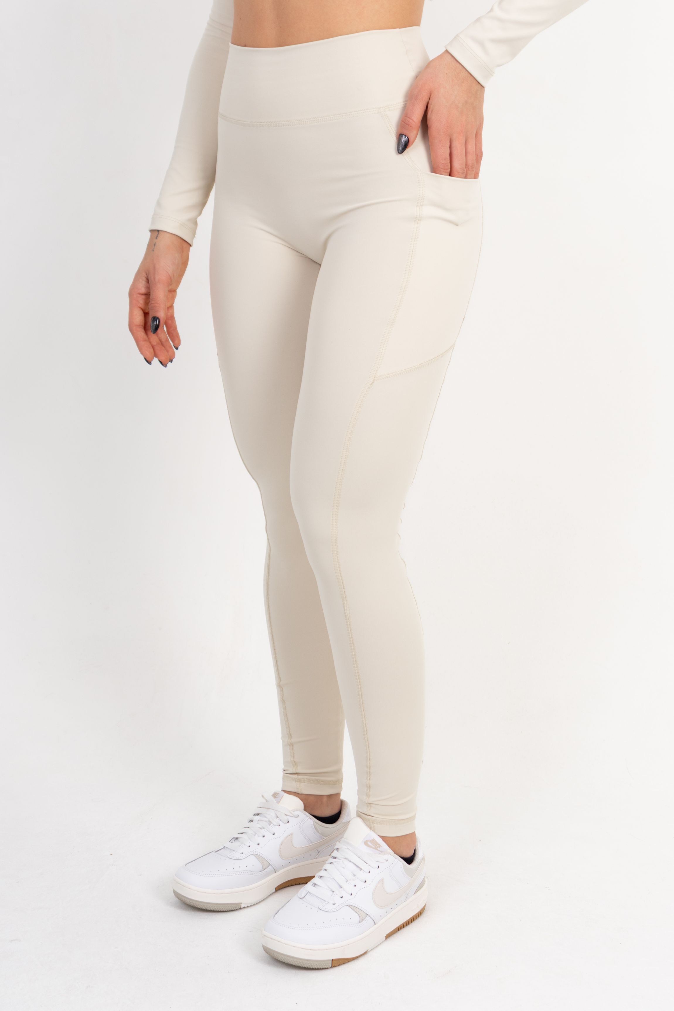 Legging Line c/ Bolso Forrado Off White - foto 1