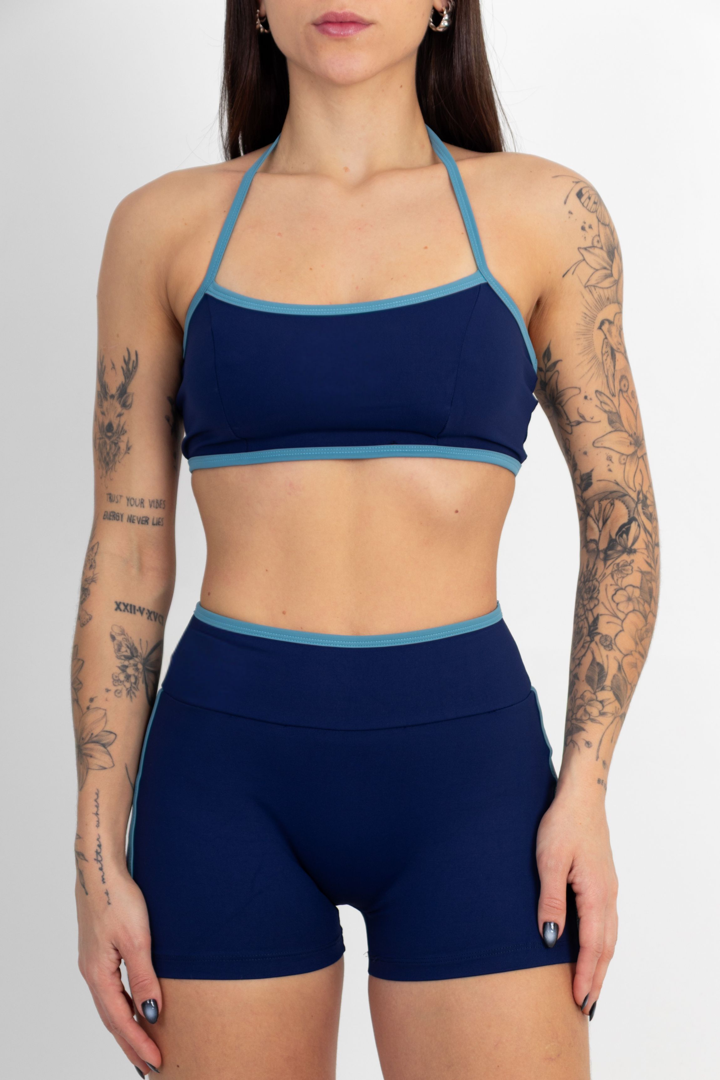 Conjunto Top Air e Short Edge Azul Marinho c/ Azul - foto 1