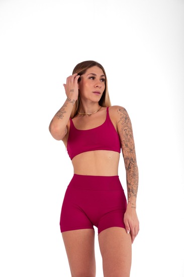 Conjunto Top Basic Duplo e Short Basic Cereja - foto 3