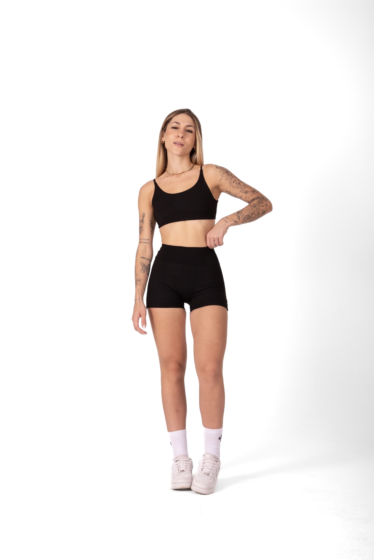 Conjunto Top Basic Duplo e Short Basic Preto - foto 1