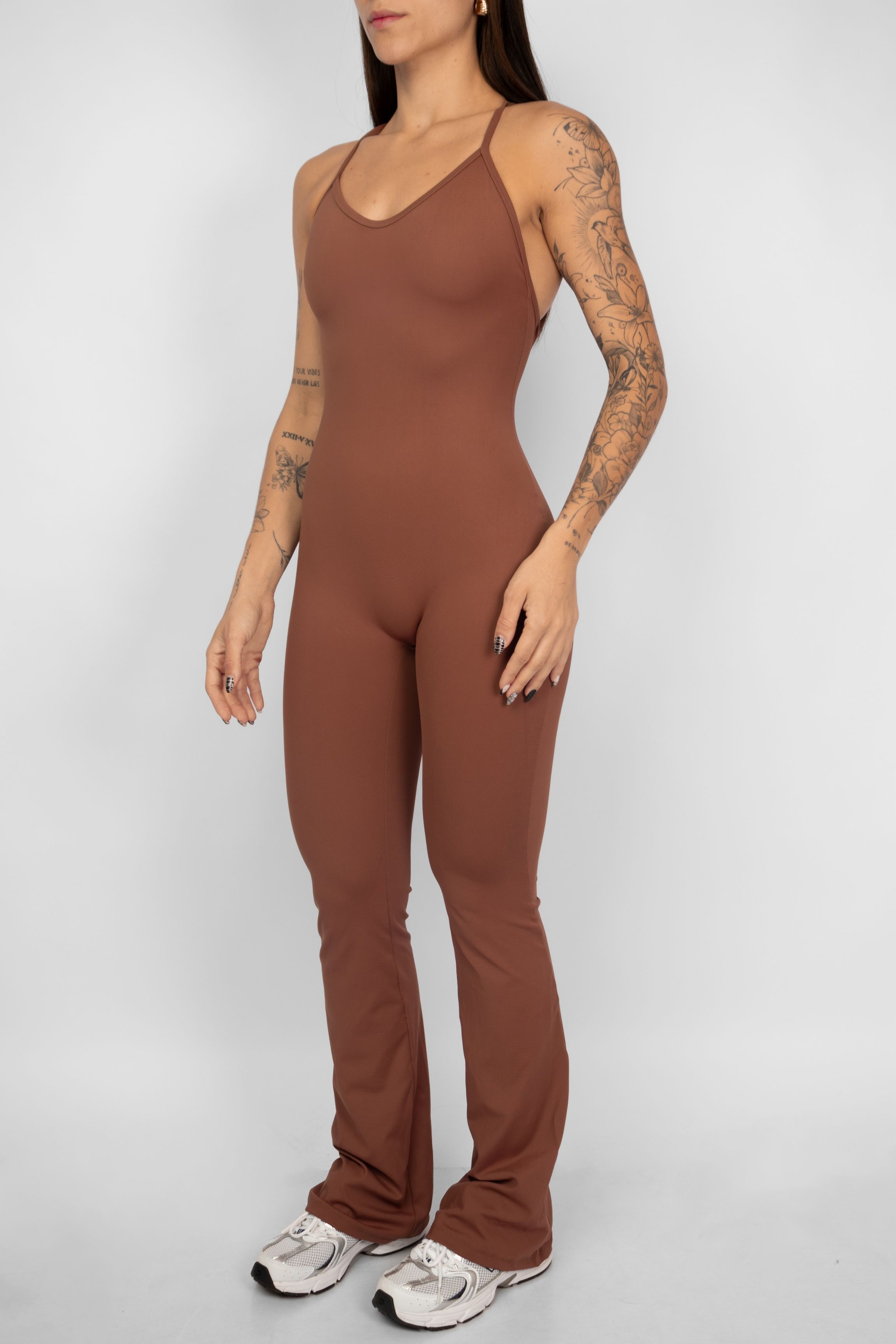 Macacão Flare Coffee - foto 4