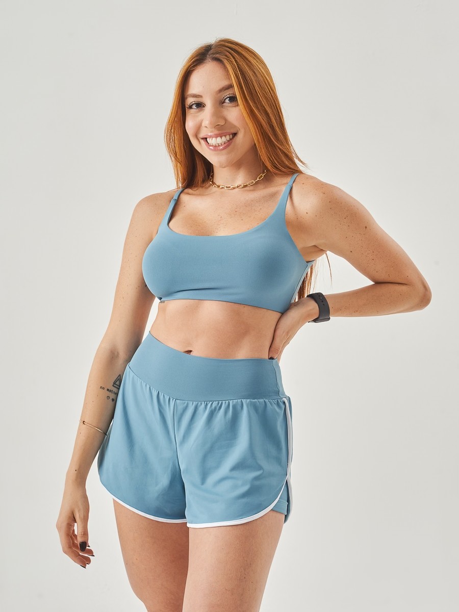 Short Fast Azul Elegance c/ Branco - foto 4