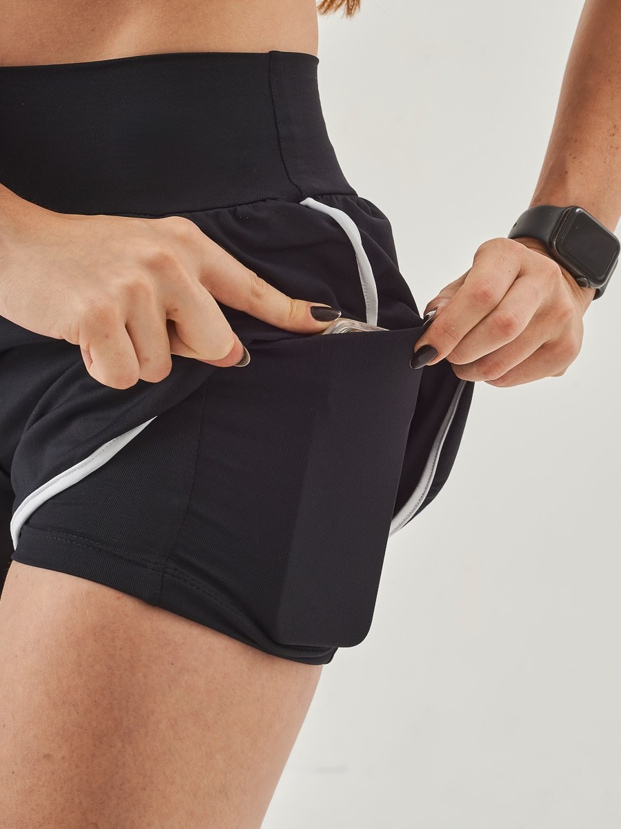 Short Fast Preto c/ Branco - foto 1