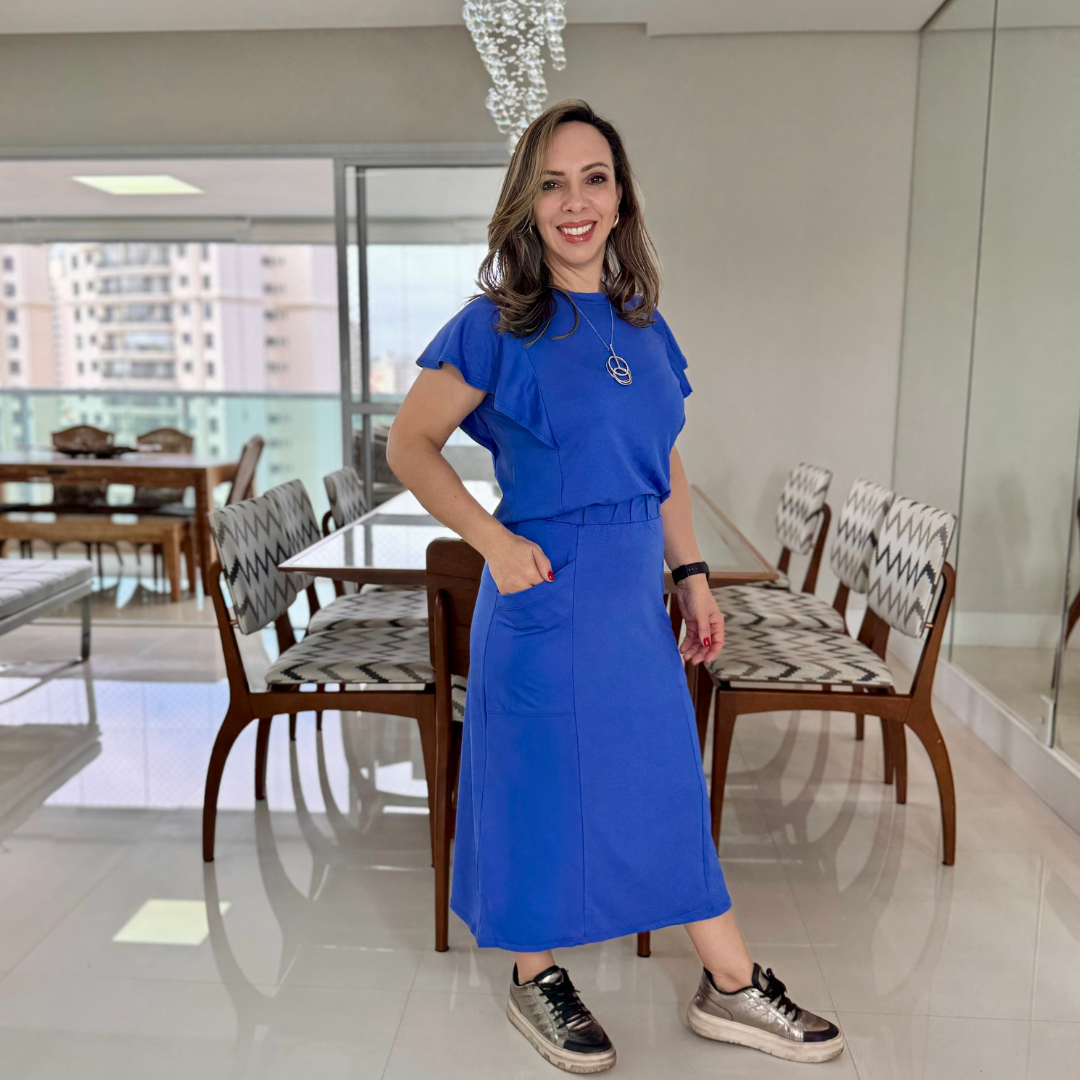 Conjunto de Moletinho saia e Blusa Grécia