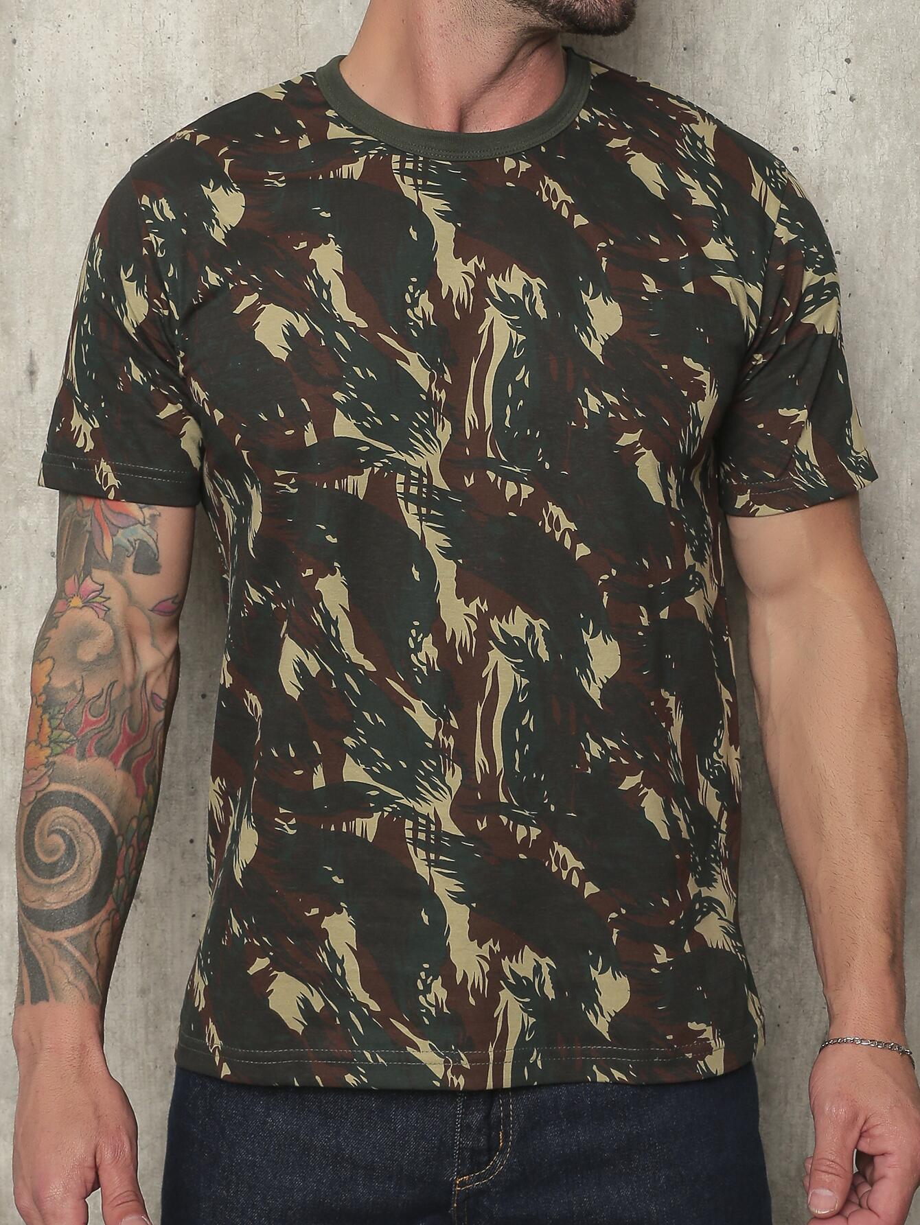 Comprar Camiseta Camuflada do Exército - a partir de R$42,75