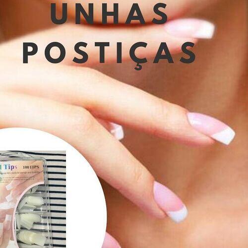100 Unhas Postiças Efeito Natural Fácil Aplicar Unha Fake
