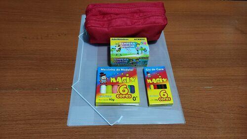 Kit Escolar Ensino Fundamental 20 Itens + Brindes (1º ao 4º Ano)