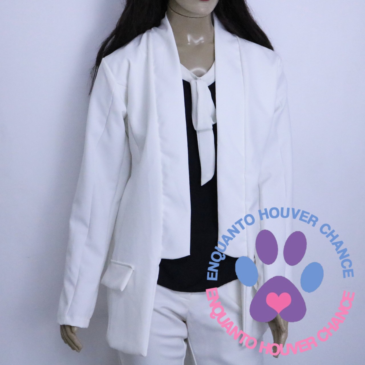 Comprar Blazer Alongado Feminino Liso Off White Veste M ou 40 R