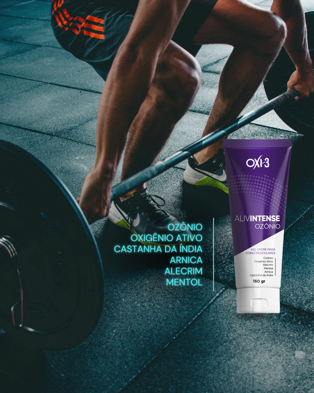 CREME OZONIZADO OXI3 DOR MUSCULAR ALIVINTENSE E ARTICULAÇÕES - R