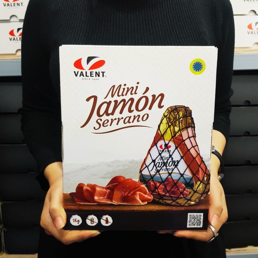 Comprar Kit Mini Jamon Serrano Valent com Tabua e Faca 1kg - a partir ...
