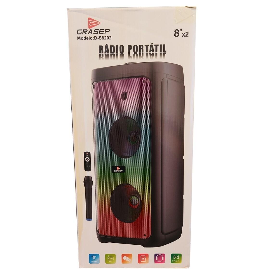 Comprar CAIXA DE SOM BLUETOOTH GRASEPH 80W D S8202