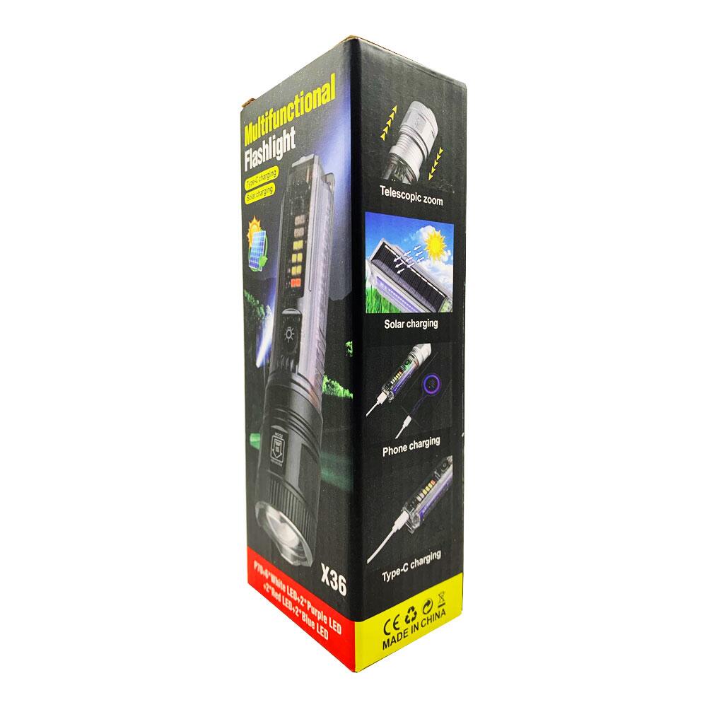 Comprar LANTERNA DE LED MAXTILL MULTIFUNCIONAL SOLAR + LUZ NEGRA