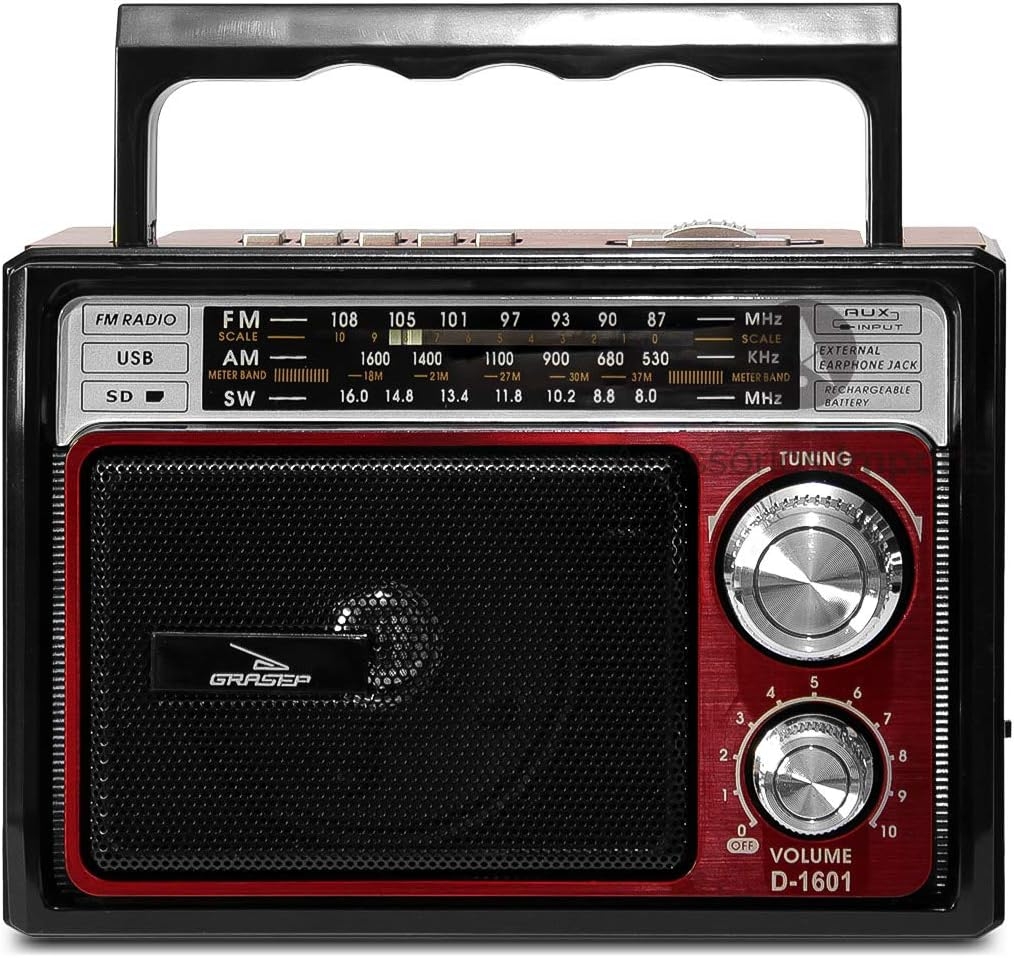 Comprar RADIO AM/FM/USB RETRO GRASEP D1601 - R$57,00 - Maxtill Atacado ...