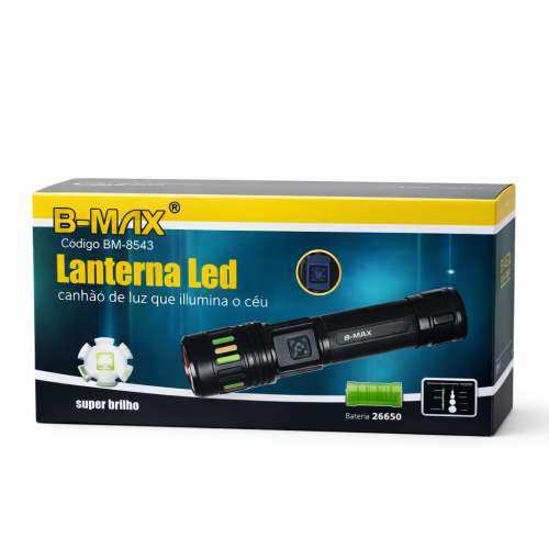 Comprar LANTERNA DE LED TATICA RECARREGÁVEL BMAX BM8543