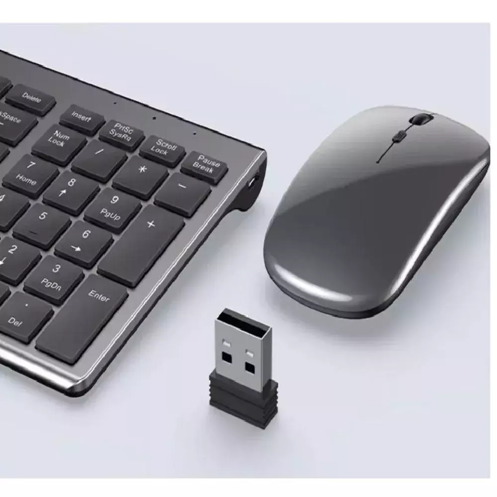 Comprar KIT TECLADO E MOUSE SEM FIO WIFI 2.4GHZ E BLUETOOTH