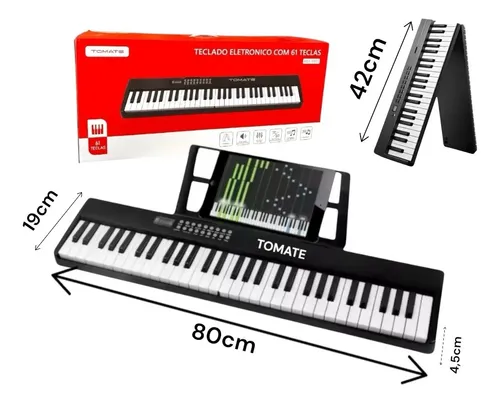 Comprar TECLADO ELETRONICO 61 TECLAS VISOR DIGITAL GRAVA E