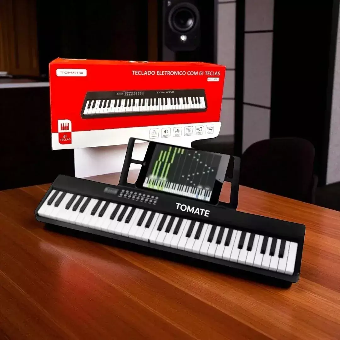 Comprar TECLADO ELETRONICO 61 TECLAS VISOR DIGITAL GRAVA E