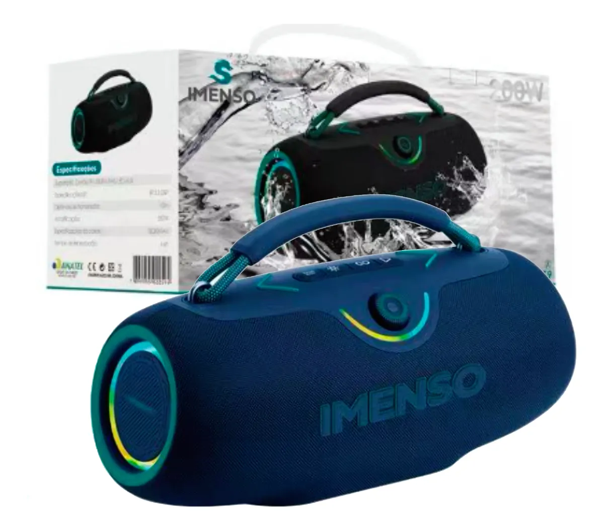 Comprar CAIXA DE SOM BLUETOOTH IMENSO 200W LED RGB ALÇA TWS IMSX59