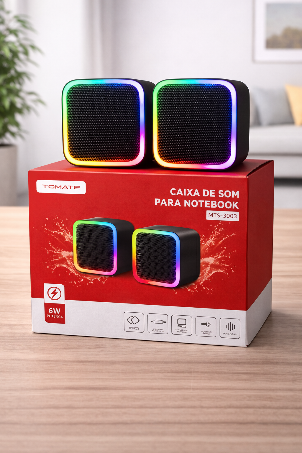 Comprar CAIXA DE SOM PARA NOTEBOOK 6W TOMATE MTS3003