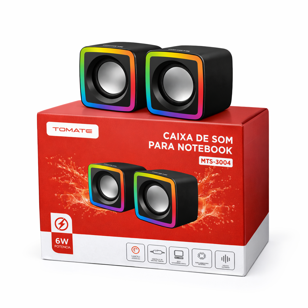 Comprar CAIXA DE SOM PARA NOTEBOOK 6W TOMATE MTS3004