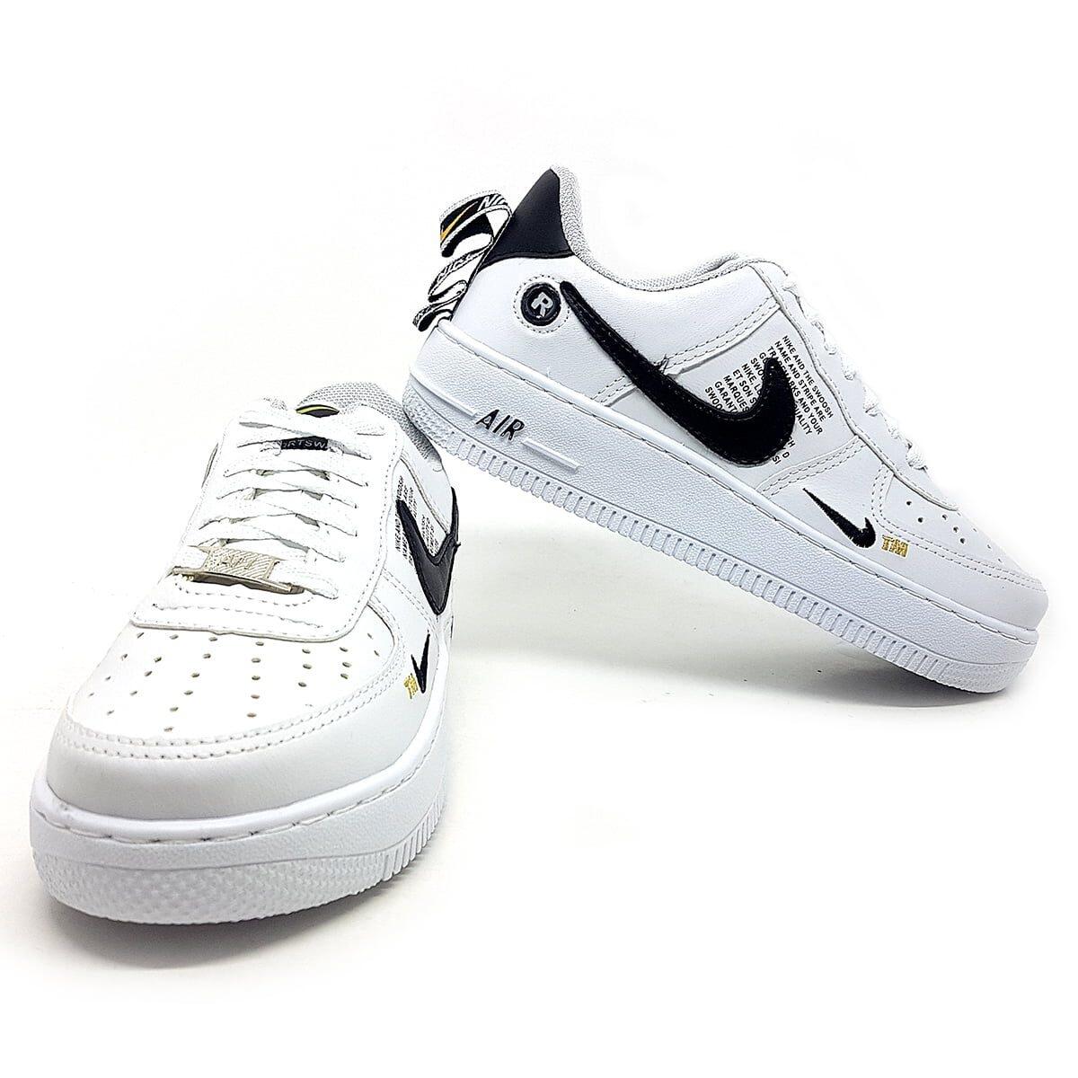 Tênis Nike Air Force 1 Preto Branco