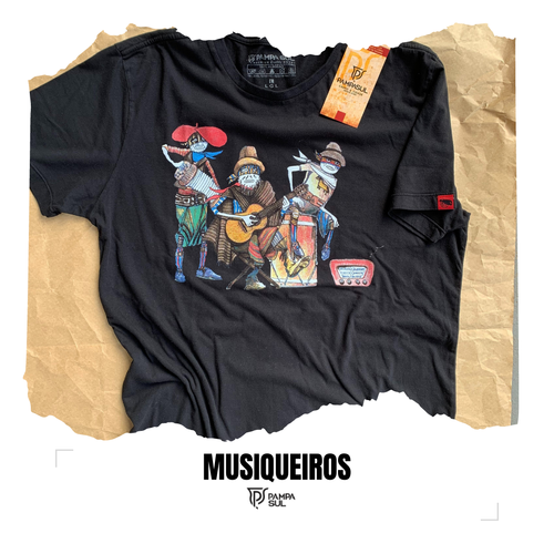 17076 - PSFC2111M-MSQ - Camiseta Masculina Musiqueiros