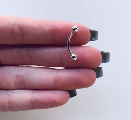 Mini piercing de umbigo ponto de luz Prata 925