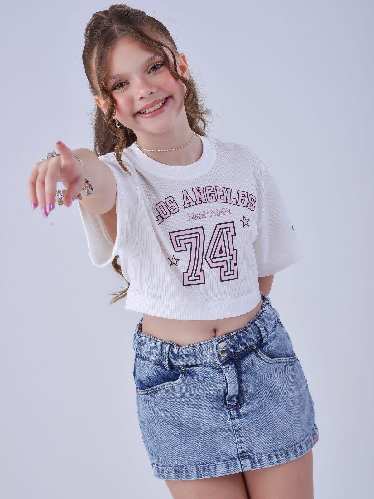 Conjunto DMC LUME Short-saia Jeans