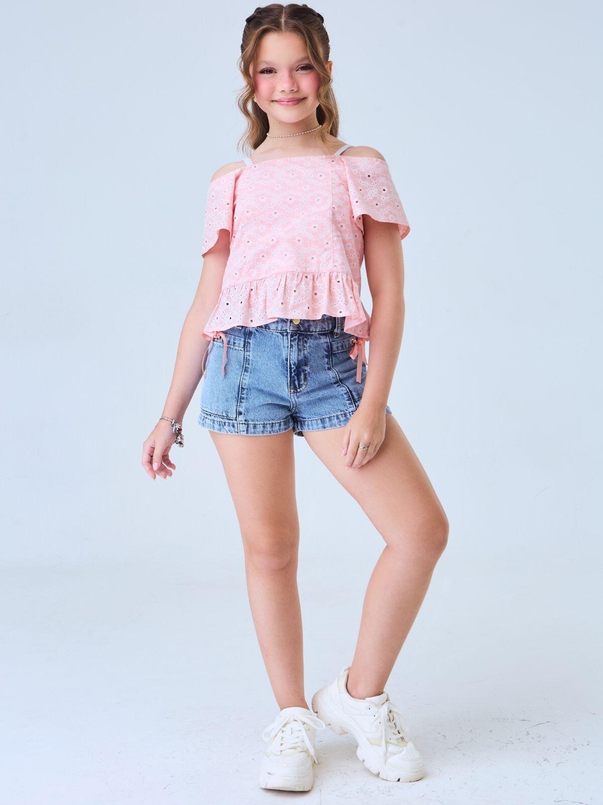 Conjunto DMC Fashion Squad Short Jeans