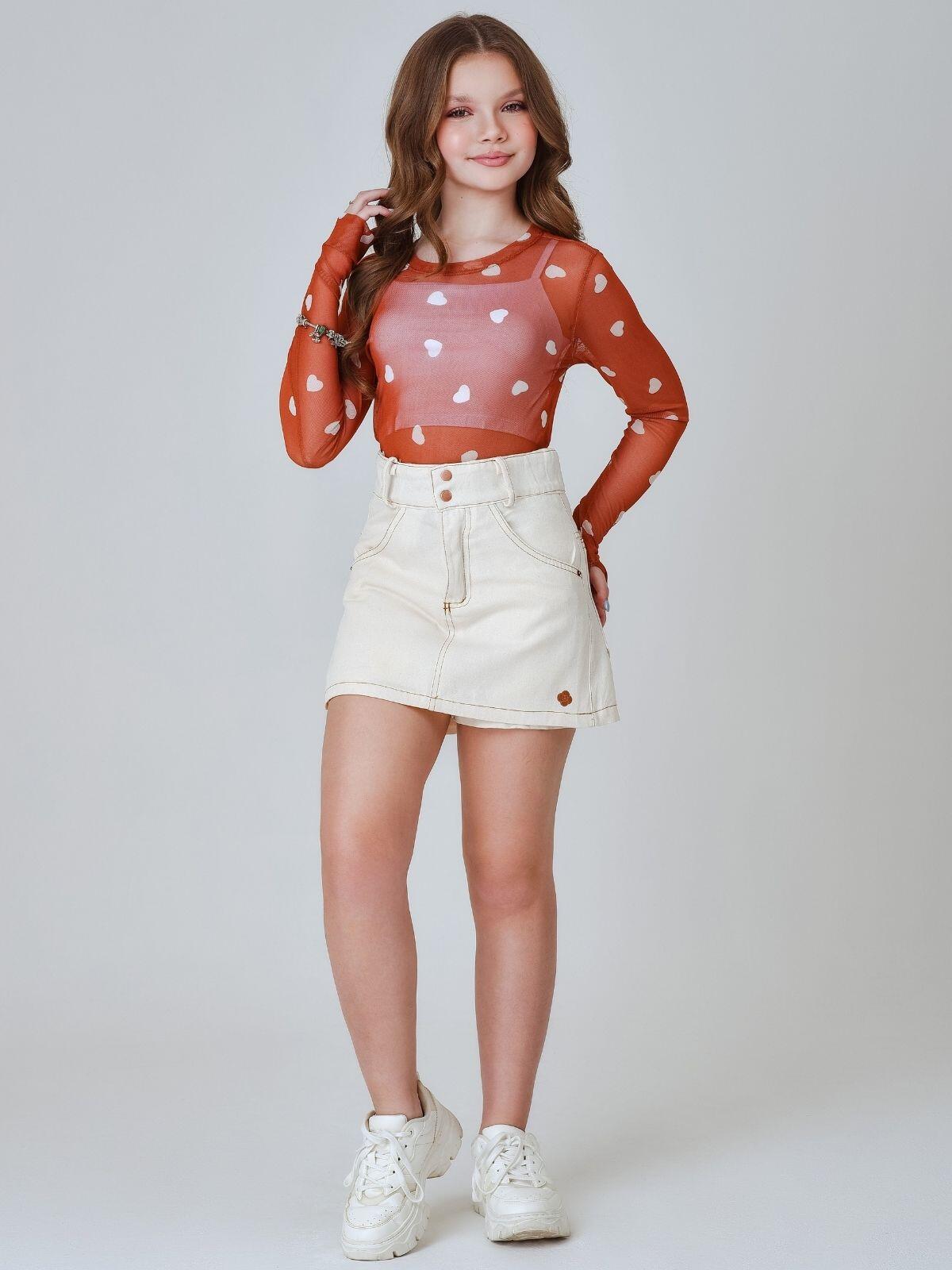 Conjunto DMC CANDY Short-Saia Jeans