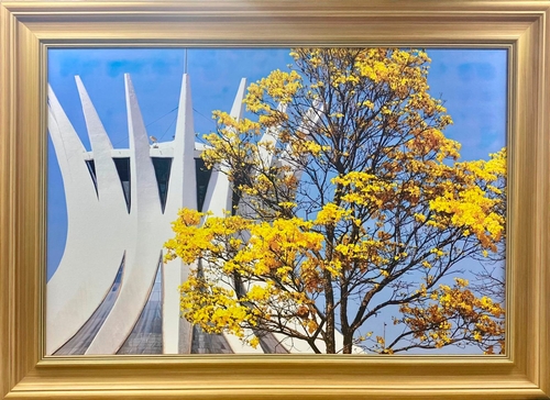 Comprar Quadro - Catedral com Ipê amarelo - R$8.280,00 - Casa da