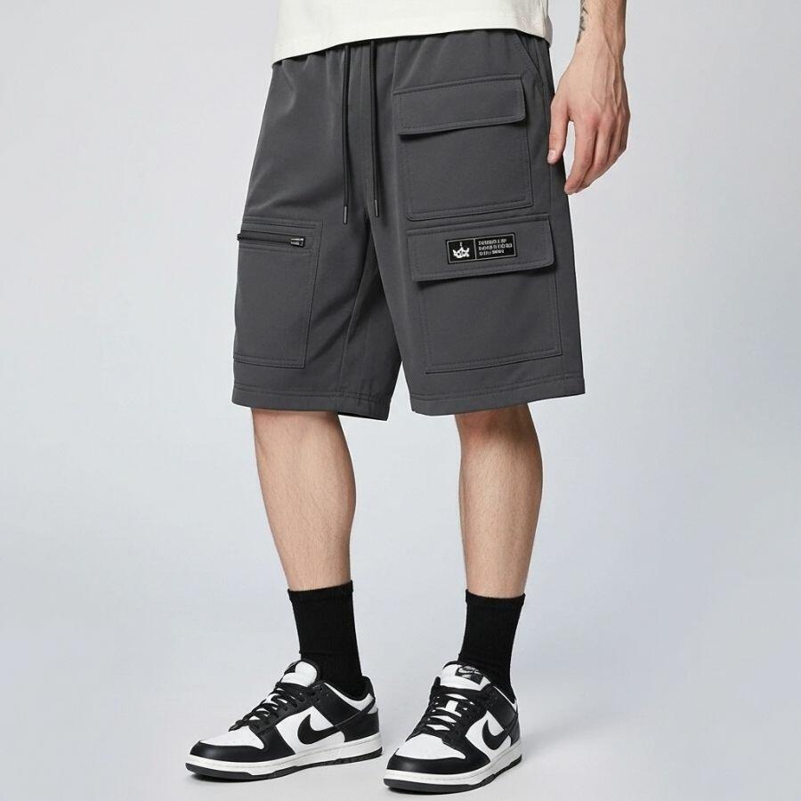 Bermuda Cargo Tactel Cinza com Zíper Hoshwear - Conforto e