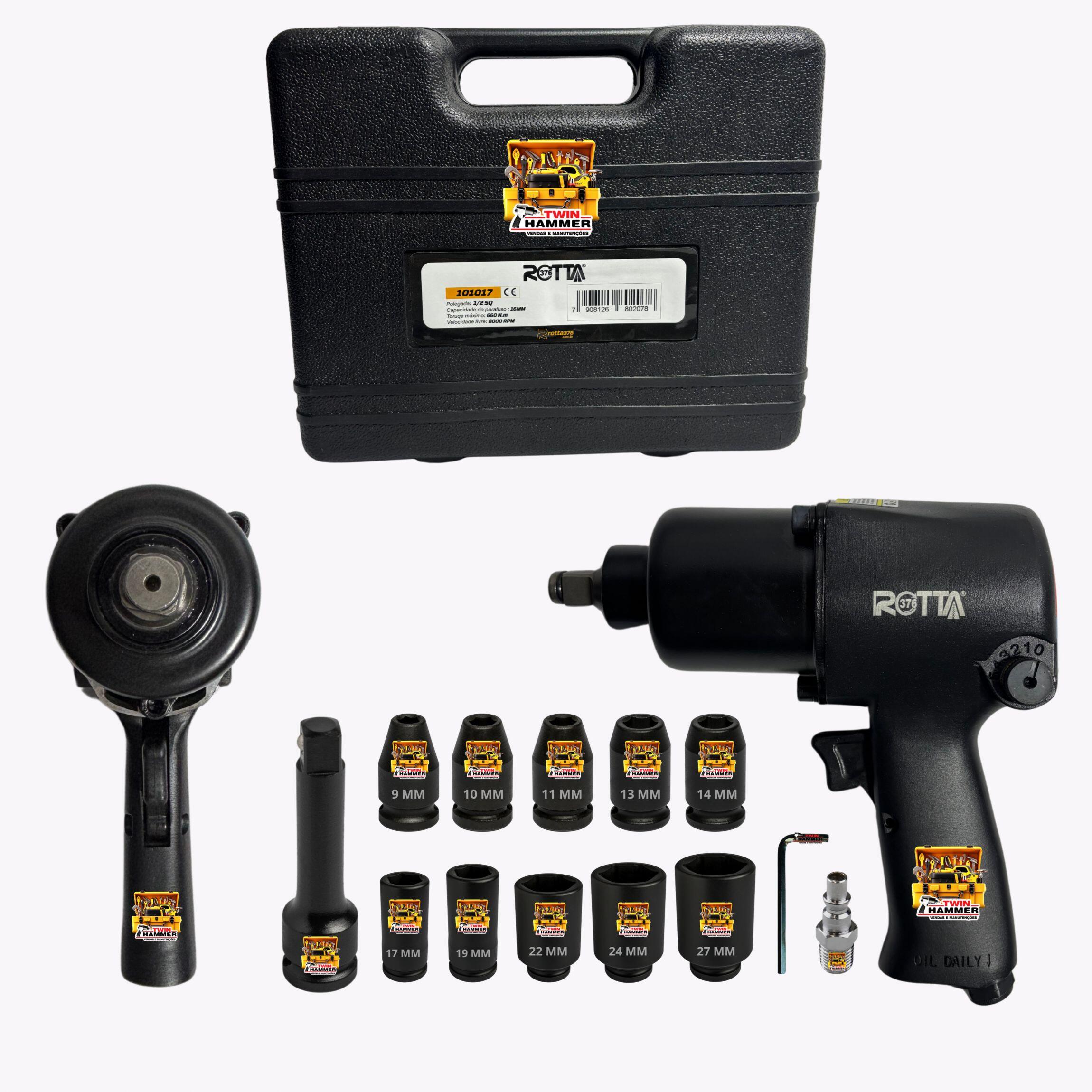 Comprar Chave de Impacto 1/2 66 Kg + Torque 10 Soquetes - R$400,00