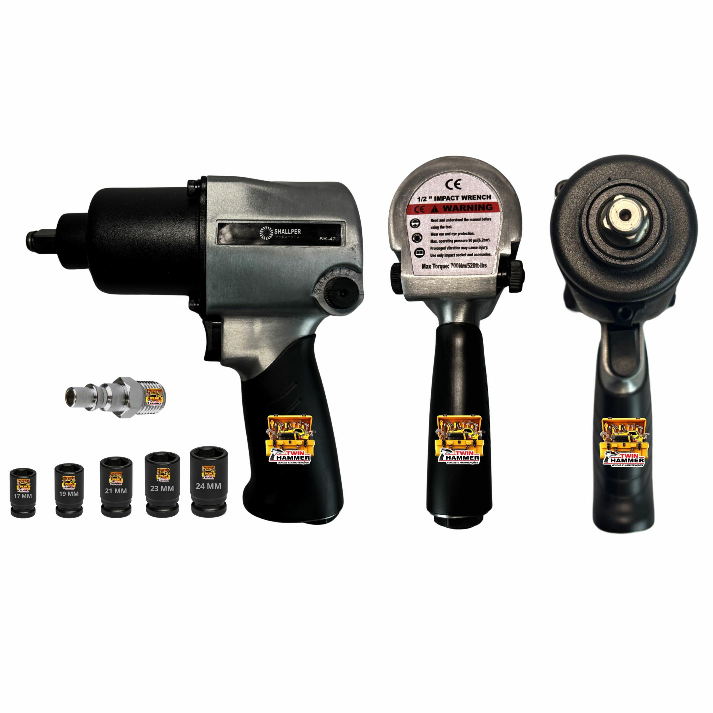 Comprar Chave de Impacto Pneumática 1/2 Shallper SK 47 + 5