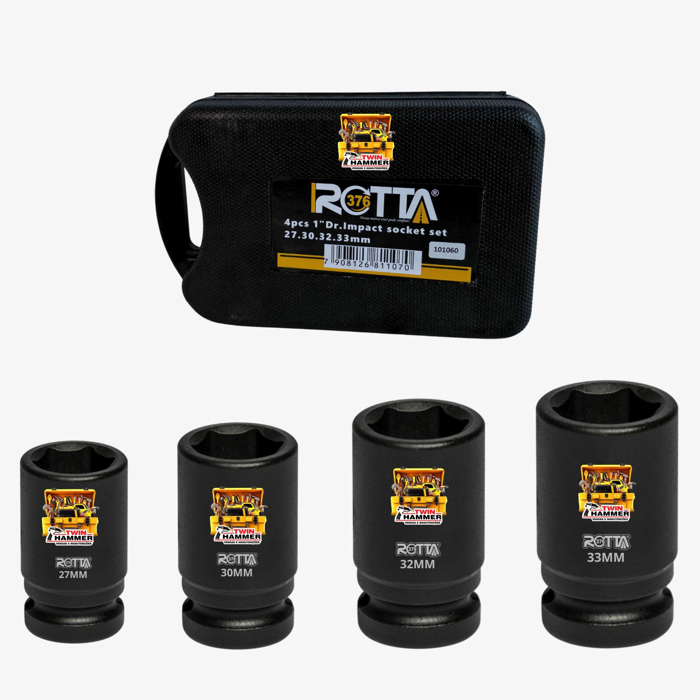 rotta Comprar Kit Soquete Chave De Impacto 1 Polegada 27,30,32,33 +