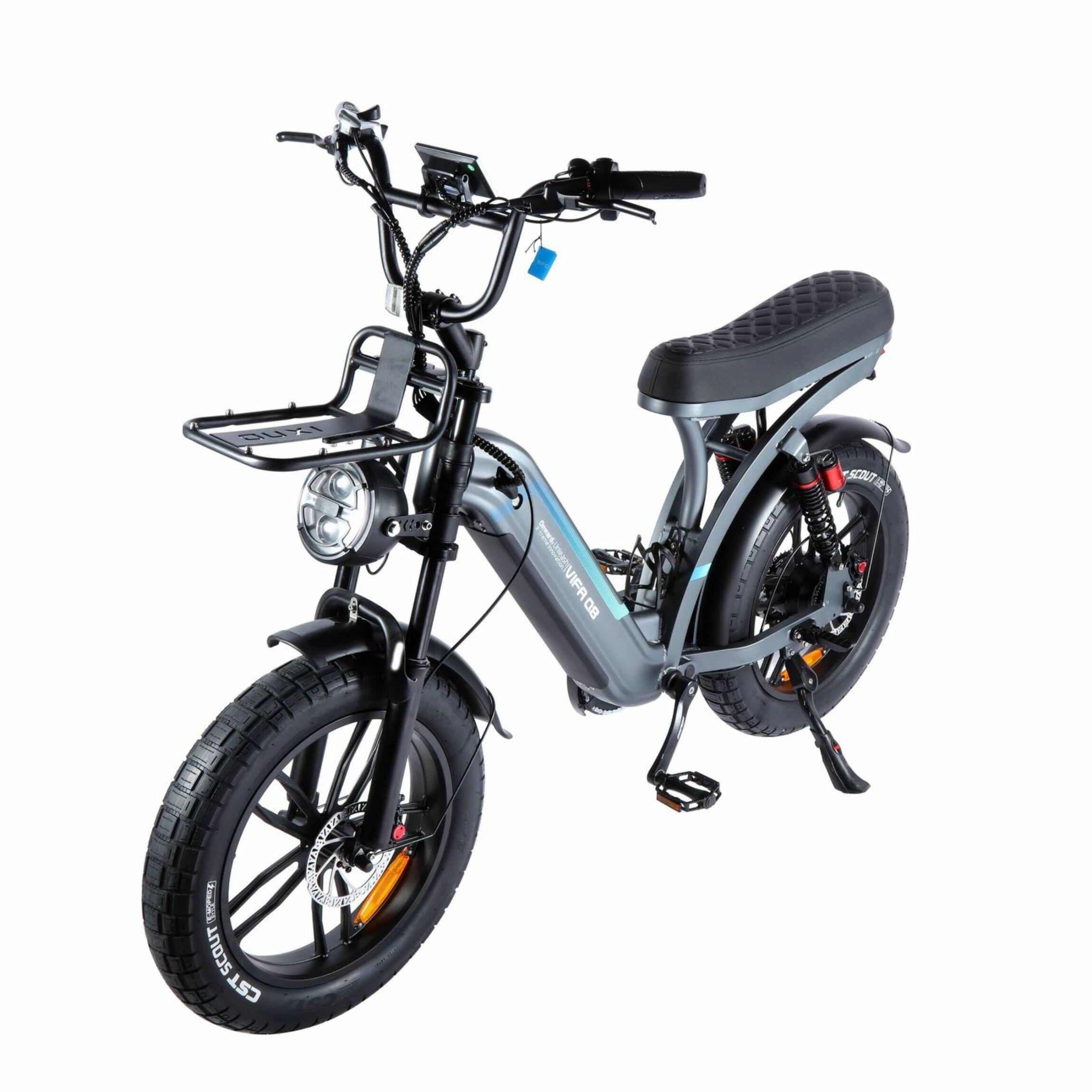 Bicicleta elétrica - OUXI Q8 Cinza - Conforto, Potência e